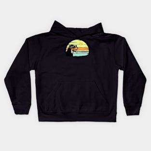 Cute dog in the sun Kids Hoodie